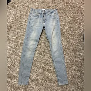 Legend London Mens Spray-On Jeans - Size 30W 30L - Acid Wash